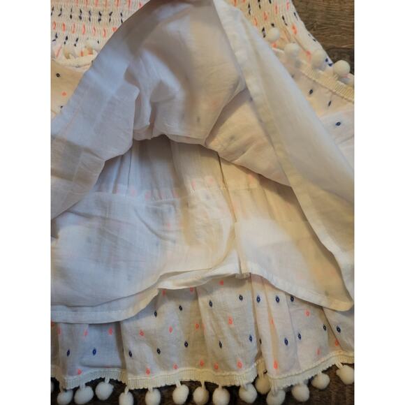 Lilly Pulitzer Ethenia Tiered Smocked Waist Skirt Pom Pom Details XXS Festival - Picture 5 of 9